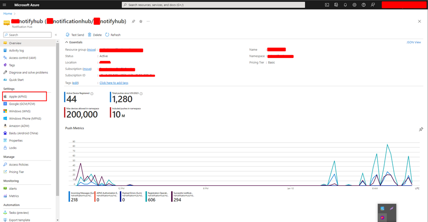 How To Upload APNS Certificate To Azure Portal